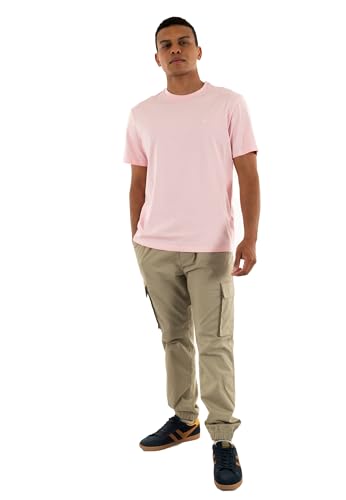 Calvin Klein T-Shirt Manches Courtes Homme Smooth Solid Tee avec Col Ras-du-Cou, Rose (Rose Shadow), L
