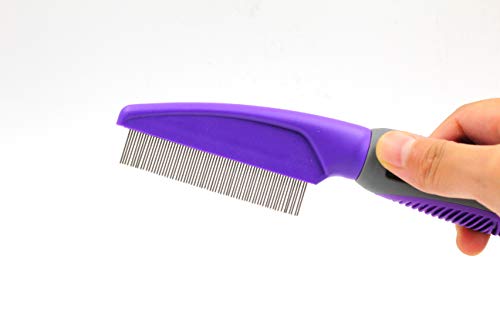 Hertzko Comb for Dogs and Cats – Closely Spaced Metal Pins Removes Debris from Your Pet’s Coat - Great for Short Hair… - Image 4