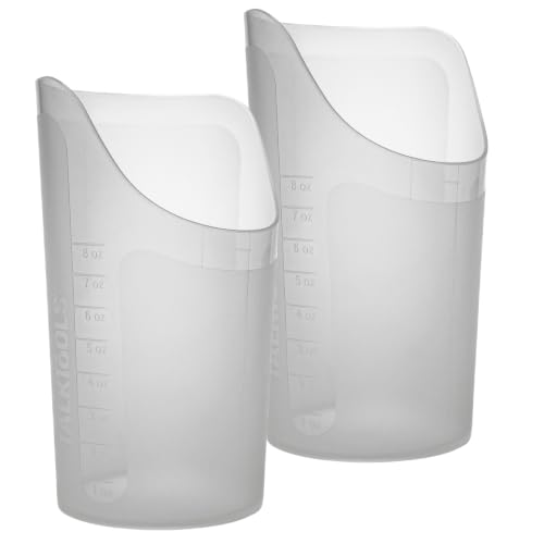 Image of TalkTools CutOut Nosey Cups for Adults - Drinking Glass for Stable & Fixed Position, Special Drinking Cups 8 OZ, Therapy Training Cups - Clear (2 Pack)