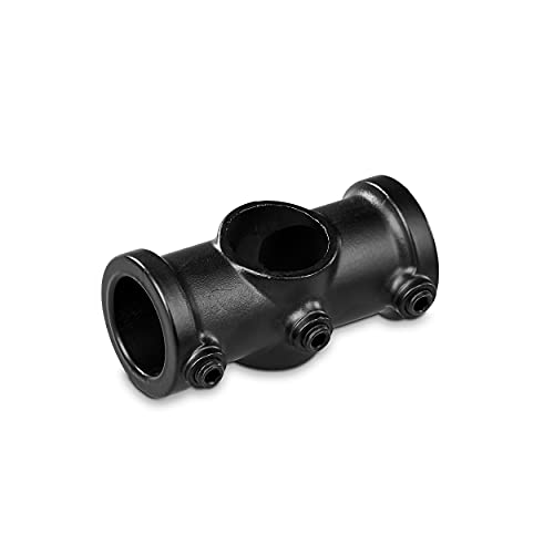 pamo Malleable Cast Iron Fitting 4-Way Clamp - for DIY Clothes Ra...