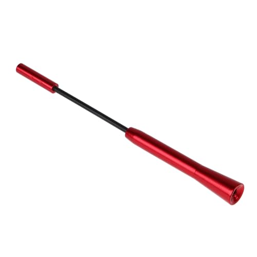 Antena telescópica de coche ajustable y resistente de aluminio rojo para radio de todoterreno 7