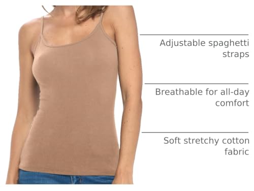 Image of Natural Uniforms Women's Camisole Tank Top-Breathable Cotton Stretch