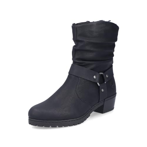 Rieker Damen Klassische Stiefeletten Y1760, Frauen Stiefeletten,halbstiefel,Kurzstiefel,uebergangsschuhe,uebergangsstiefel,schwarz (00),40 EU / 6.5 UK