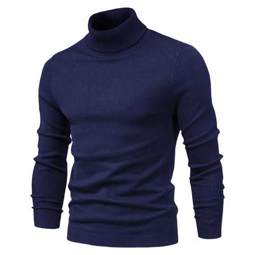 Maiyifu-GJ Men's Turtleneck Sweater Slim Fit Turtle Neck Sweater for Men Long Sleeve Pullover Sweater Thermal Sweater2
