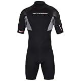 Henderson 3mm Thermoprene Pro Men’s Back Zip Shorty, Black, L