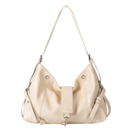 REITINGE Bolso de mano con correa ajustable, bolso de hombro casual, bolso de hombro para madre, bolso Hobos, beige