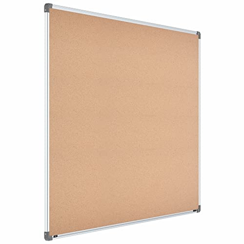 Image of Scholar Art Metis 4x6 Feet Cork Board for Office, Home & School | High Strength Natural Cork + High Density Soft Board for Pinning Photos, Sticky Notes & Reminders