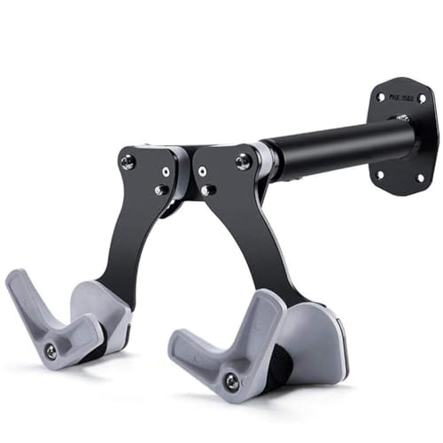 POENVFPO Colgador de Pared para Bicicleta, Soporte Ajustable de Aluminio para Gancho de Bicicleta, Soporta 55 Libras, Almacenamiento Interior para Plegables de Carretera y Montaña (BLACK)