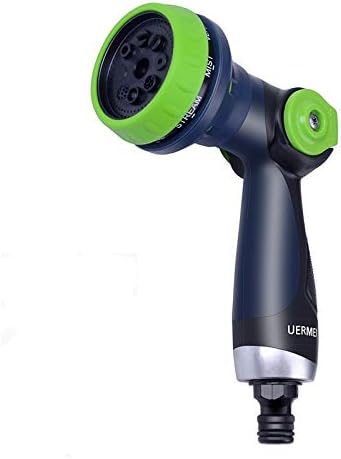 UERMEI Garden Hose Spray Gun, 8-Pattern Multi Spray Watering Gun High Pressure Hose Nozzle Thumb Switch Sprayer Perfect for Lawn/Garden Watering, Car Washing, Pet Showering and Sidewalk Cleaning