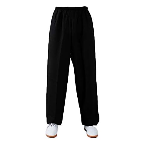 Shaoyao Pantalones Kung Fu Unisex Negro M Cover