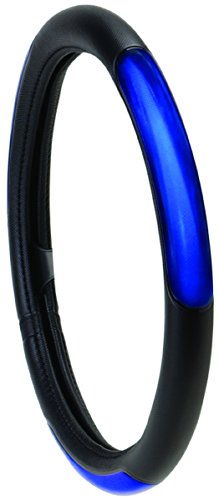 Auto Expressions Sport Performance Universal Fit Steering Wheel Cover-Blue