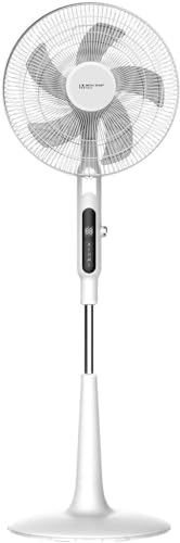 Ventilatore a Piantana 65 Watt con Telecomando Timer Metallo ABS 5 Pale 10 Velocità Diametro 40...