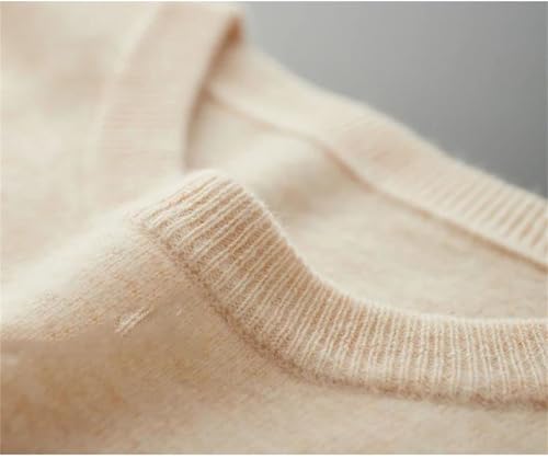 Men's Merino Wool Sweater Round Neck Knitting Pullover Tops Fall Winter Thin Solid Business Sweater2