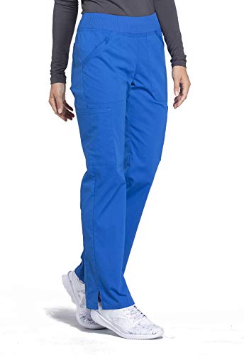 Cherokee Workwear Professionals Women Scrubs Pant Mid Rise Straight Leg Pull-On Cargo Ww170, Xs, Royal #TOP5