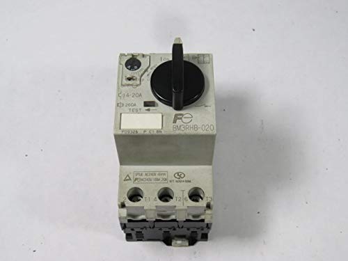 FUJI ELECTRIC BM3RHB-020 20A, 3 Pole, 45MM Frame., 600 VAC, Manual Motor Protector