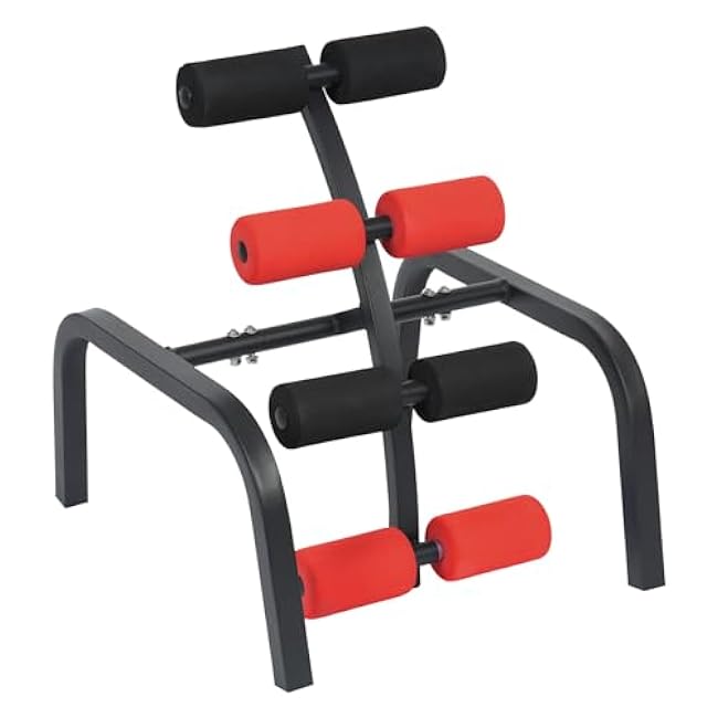 Compact Back Stretcher, Mini Inversion Table for Back Pain Relief, Adjustable Rotation Angle, 353lbs Load Capacity, at Home, Office to Relieve Low Back Fatigue(Black, Red)