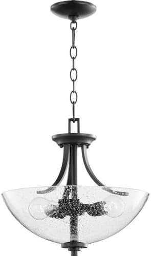 Quorum International Reyes 3-LT Dual Mount - Noir W/Clear - 2760-16-69, Bronze/Dark