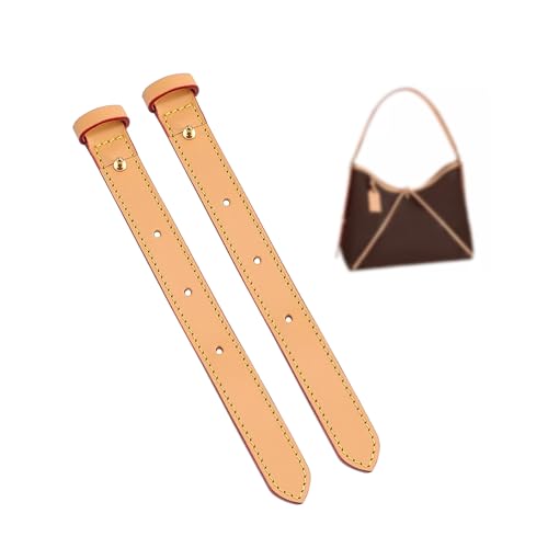 OAikor Pulseira de couro Vachetta Vachetta para Louis Vuitton compatível com bolsa L v Carryall, alça de couro bovino curtido vegetal, largura 19 cm, comprimento 19 cm, cera de abelha