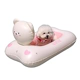 WINIZ Dog Float - Pink Bear Design Inflatable Rafts for Small Medium Dogs and Puppies - Essential Pet Supplies for Summer Outdoor Water Play Pool Lake River