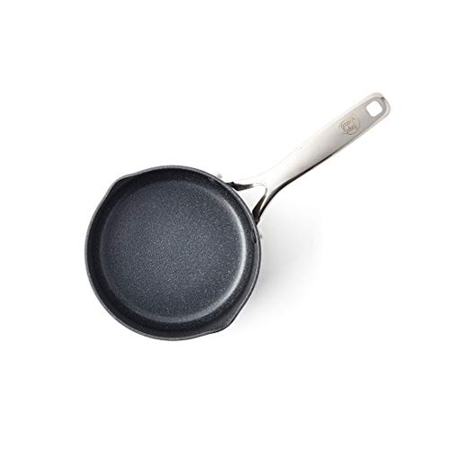 GreenChef Milk Pan with 2 Spouts, Non Stick Aluminium Cookware - Induction & Oven Safe Pot - 16 cm/1.6 Litre 3 Gallery Image