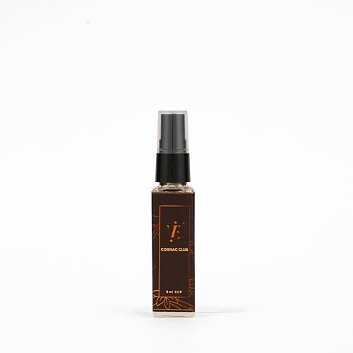 Image of Cognac Club Eau de Parfum - Warm Gourmand Luxury Perfume Spray with Cinnamon, Vanilla & Sandalwood Notes - Long Lasting, Bold Enigmatic Scent for Men & Women, 8 ml (Travel Size)