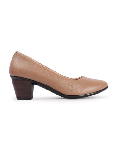 Image of Carlton London Women Comfortable Block Heel Pointed Toe Slip On Fashion Shoes for Daily use, Office use, Casual use