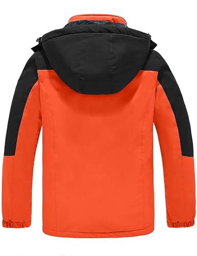 Image of Wantdo Men's Mountain Waterproof Ski Jacket Windproof Rain Jacket Winter Warm Hooded Coat