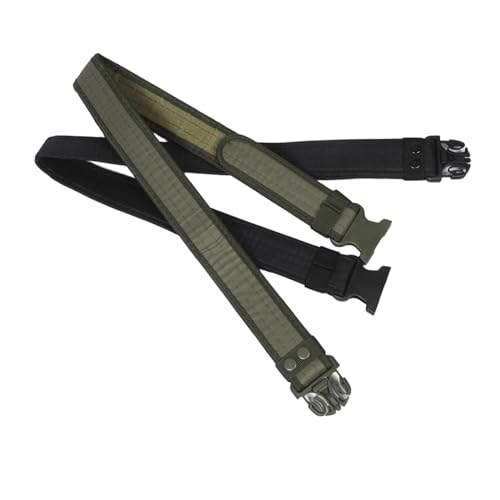 2pcs Students Boys Canvas Belt Plastic Buckle Outdoor Tactical Webbing Belt for Training Camping Work