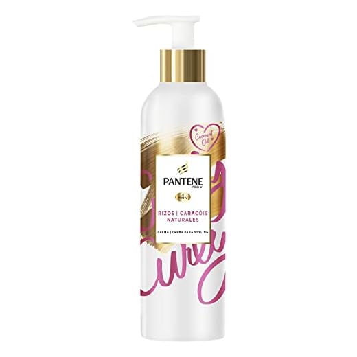 Pantene Pro-V Crema de Peinar para Rizos con Movimiento Nutritiva y Protectora Frente Al Calor, con Aceite de Coco, 235 ml