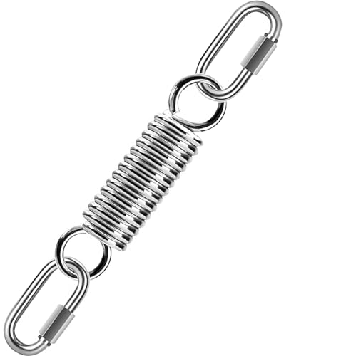 Paittesllly Hängesessel Schwingfeder Stahlfeder Feder mit 2 Karabinerhaken, Aufhängefeder Hängesessel Aufhängung bis 250 kg Edelstahl 304 für Hängestuhl, Hängematte, Boxsack Halterung, Hammock, Yoga Paittesllly Hängesessel Schwingfeder Stahlfeder Feder mit 2 Karabinerhaken, Aufhängefeder Hängesessel Aufhängung bis 250 kg Edelstahl 304 für Hängestuhl, Hängematte, Boxsack Halterung, Hammock, Yoga