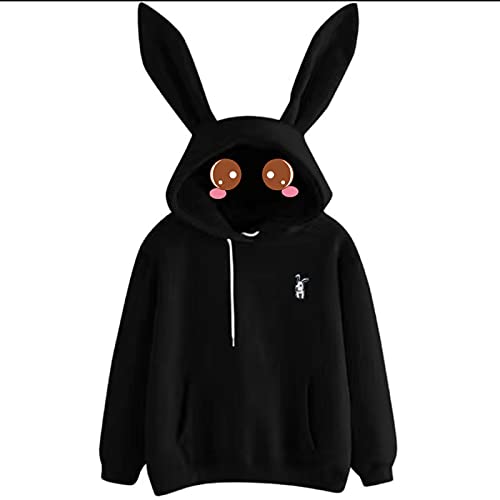 DGFgfgh Sweat à Capuche Lapin Solide,Sweat Pull Lapin Solide,Sweat À Manches Longues Femme Lapin Solide S E Cover