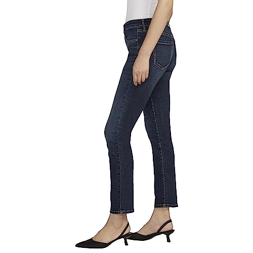 JAG Jeans Women's Cassie Mid Rise Slim Straight Leg Jeans, Brisk Blue, 8 Short2