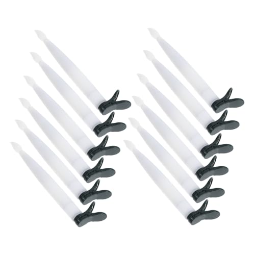 TOGEVAL 12 Juegos Velas LED Cálidas Efecto para Árbol de Navidad Juego de Unidades con Clips y Ganchos Decoración Duradera para Fiestas y Navideño