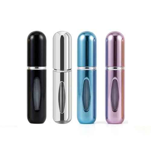 Perfume Travel Refillable bottle,4Pcs 5ml Travel Perfume Bottle Refillable,Travel Size Perfume Refill Bottle for Women Men Small Mister Spray Bottle, for Travel and Outgoing