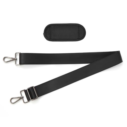 Shoulder Strap 56 inch, Adjustable Thick Soft Universal Replacement Non-Slip Fit Padded with Metal Swivel Hooks for Briefcase,Laptop Shoulder Bag/Laptop Messenger Bag Black3