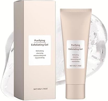 Poiteag Purifying Exfoliating Gel – Gentle Facial Exfoliator Cleanser for All Skin Types | Deep-Cleansing Face Scrub Removes Dirt & Oils | Refreshing Exfoliating Gel Scrub (50gm, Pack of 1)