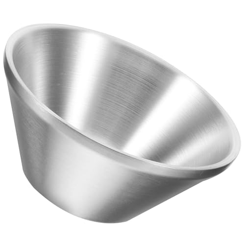 Baluue Stainless Steel Shaving Bowl Tallow Shave Soap Cup for Men Beard Care Marble Shaving Bowl Creamer Cup