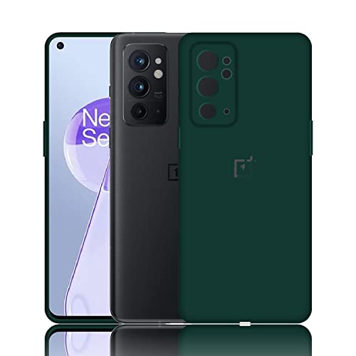 Image of Case Creation Liquid TPU Silicone Cover for Oneplus 9RT Soft Case,Anti-Dirty Slim Case Frosted Matte Cute Candy TPU Raised Bezel (Splash of Color) Back Case Cover for Oneplus9RT -Lake Green