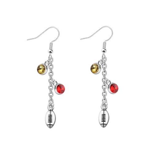 OKEYCH Football Inspired Gift C Fan Earrings Football Fandom Jewelry Football Support Merch