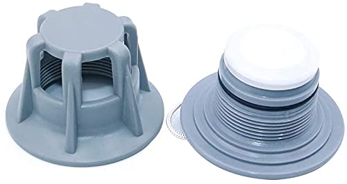 Valvola Aria Per Kayak E Canoa 8 Denti - Ricambio In PVC Con Doppia Tenuta Per Gommoni E Barche Gonfiabili, Grigio