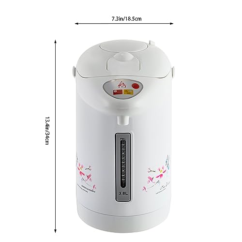 Tetera eléctrica 3.8L acero inoxidable 750W blanca miniatura 5