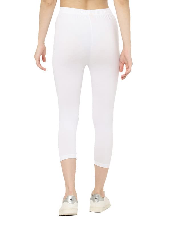 Image of Robinbosky Premium Stretchable Cotton Capri Legging for Women | Suitable for Formal wear & Casual wear | High-End Elastic Makes. The Leggings Squat Proof and Durable for Travel, Yoga, & Workout.
