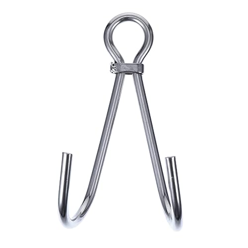 SUPVOX 1Pc Stainless Steel Dual Diving Reef Hook Heavy Duty Resistant Snagging Hook for Scuba Diving for Reef Fishing and Underwater Use