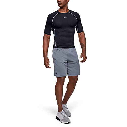Under Armour Men's HeatGear Armour Short-Sleeve Compression T-Shirt , Black (001)/Steel , XX-Large