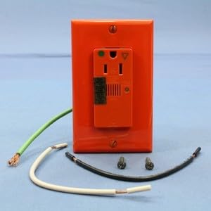 #US Orange Isolated Ground Surge Receptacle Outlet 15A 8281-IGO