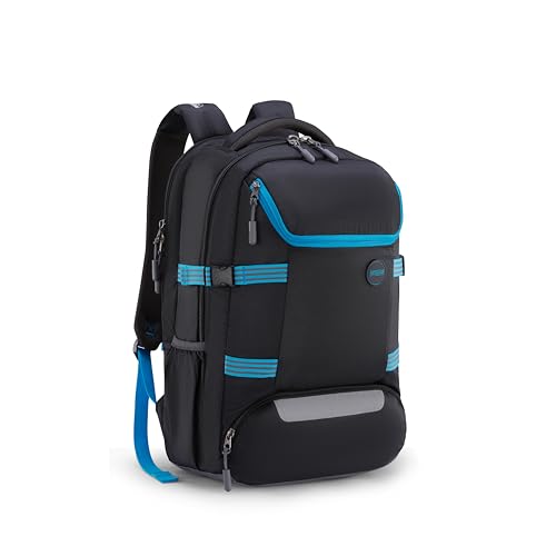 Image of American Tourister Magna Pace | 40 Ltrs | 2 Compartments | Bottle Pocket | Ergonomic Padded Back Panel & Shoulder Straps | Outdoor Laptop Backpack | 1 Year International Warranty | Black