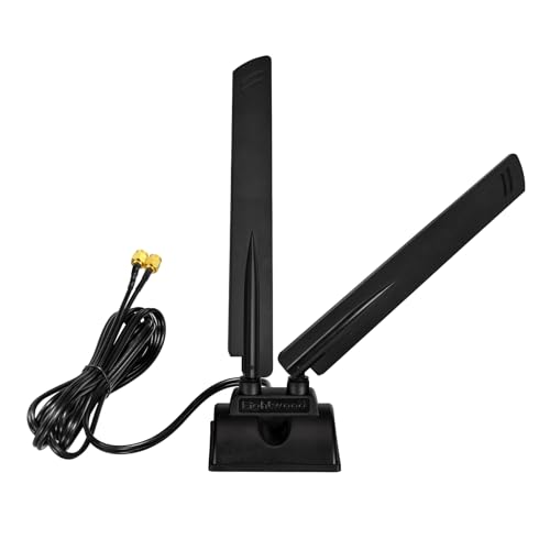 Image of Eightwood WiFi 6E Antenna Tri-Band 6GHz 5GHz 2.4GHz RP-SMA WiFi Antenna Magnet Mount Base for PC Desktop Computer Motherboard WiFi Bluetooth Card Wireless WiFi Router