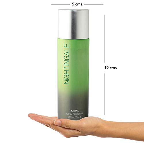Image of Ajmal 1 Nightingale for Men & Women, 1 Ajmal Carbon for Men and 1 Wisal Dhahab for Men Deodorants each 200ML Combo pack of 3 (Total 600ML) + 3 Parfum Testers
