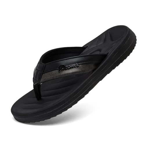 Men's Flip Flops Sandal Casual Comfortable Outdoor Thong Sandals for Men Summer Beach Slides Lightweight Non-Slip Shoes with Soft Cushion Arch Support