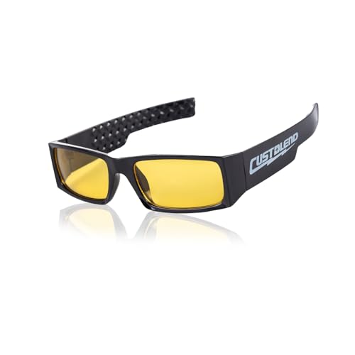 UV400 Protection Glasses, Amber Anti-Glare Anti-Slip Glasses, Fashion Night Vision Glasses, Anti-Fog Performance Sunglasses for Men and Women